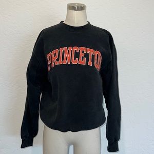Princeton Ivy Vintage Black and Orange Sweatshirt S